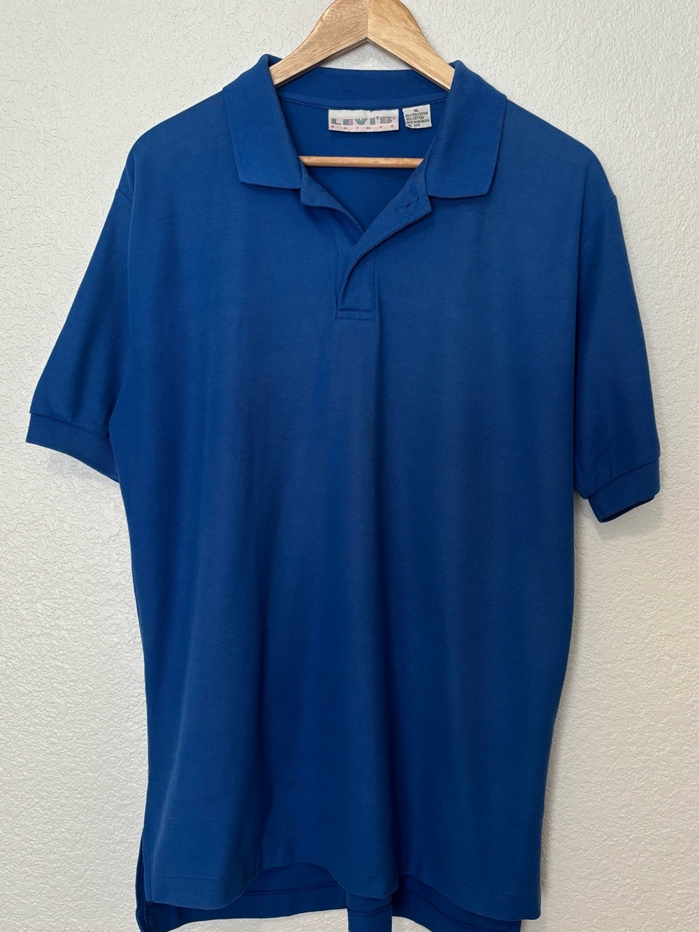 Vintage Levi’s Sportswear Polo Men’s XL Blue 80s 90s Retro Cotton Blend